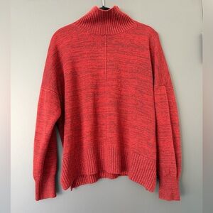 French Connection Heather Red Turtleneck Sweater